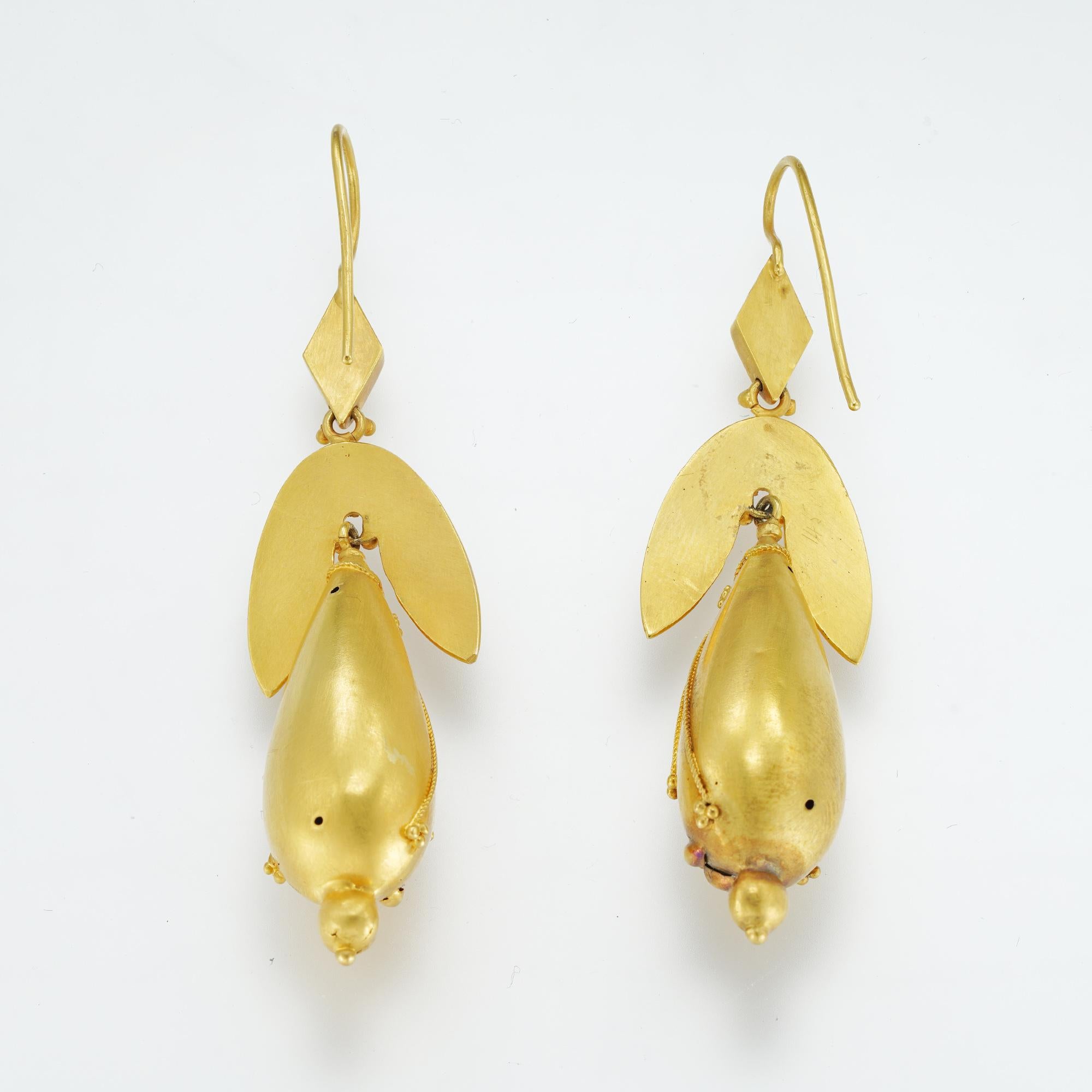 gold victorian earrings