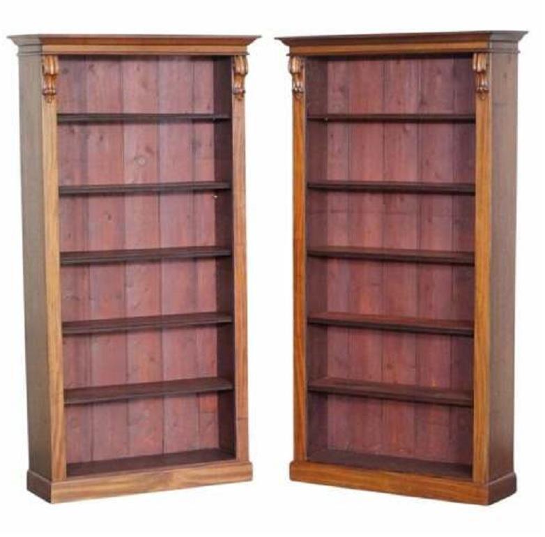 Royal House Antiques

Royal House Antiques is delighted to offer for sale this lovely pair of Victorian Mahogany open library bookcases with height adjustable shelves  

Please note the delivery fee listed is just a guide, it covers within the M25