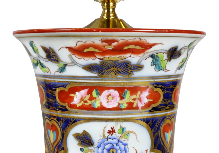 Pair of Victorian Imari Pattern Table Lamps For Sale at 1stDibs