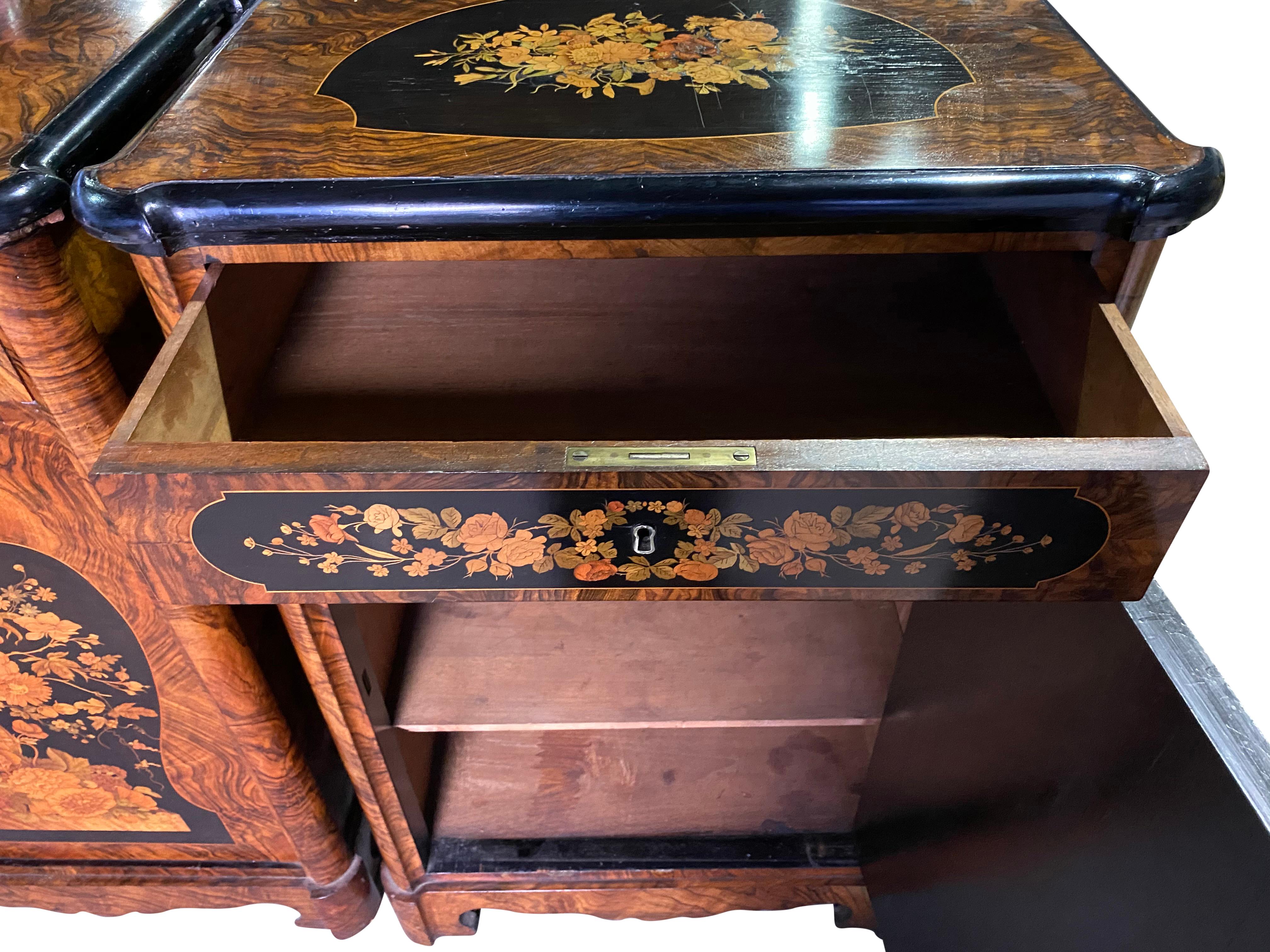 Pair of Victorian Inlaid Cabinets, 19th Century For Sale 7