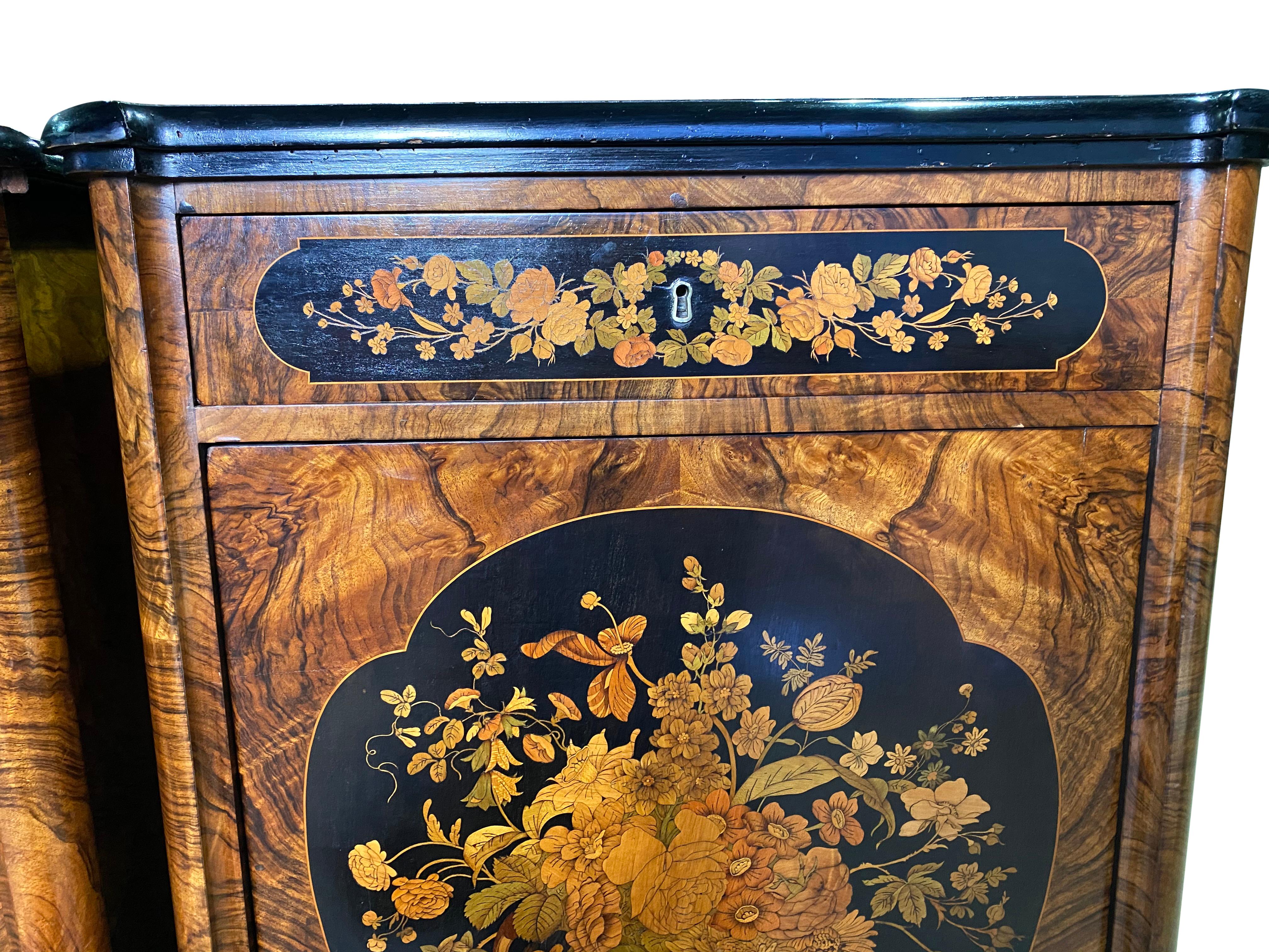 Pair of Victorian Inlaid Cabinets, 19th Century For Sale 9