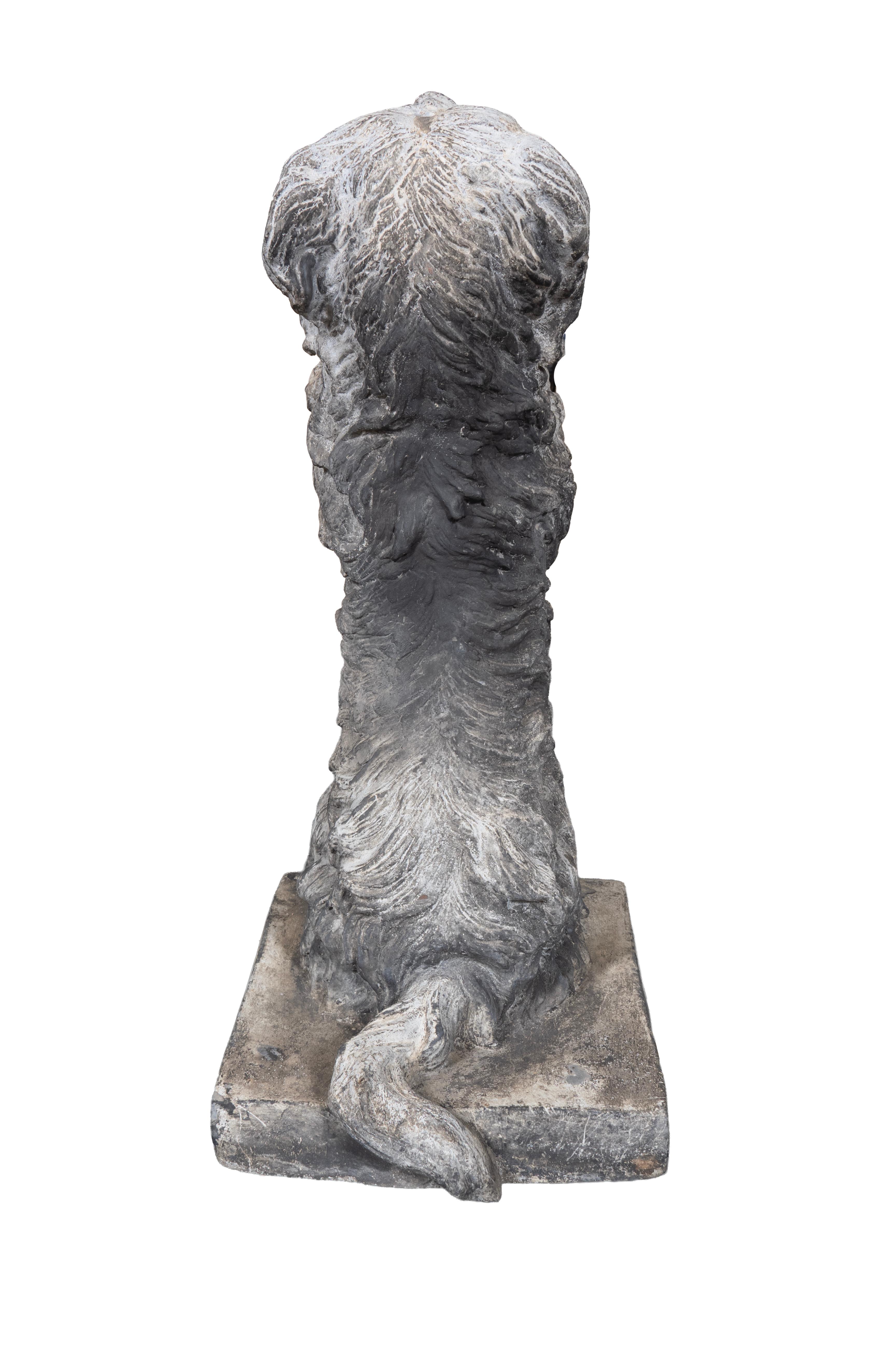 Pair Of Victorian Lead Spaniels In Good Condition For Sale In Essex, MA