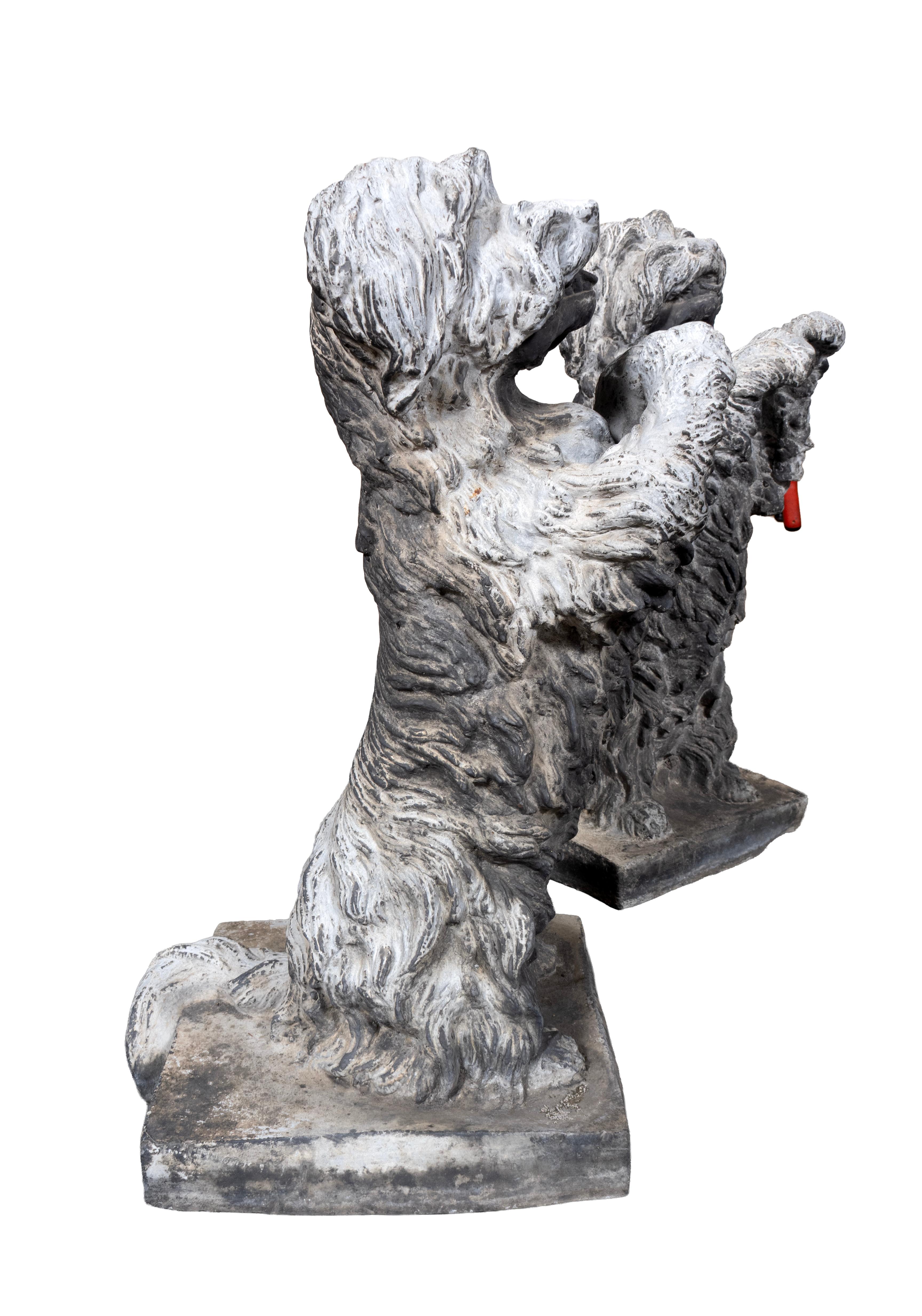 Pair Of Victorian Lead Spaniels For Sale 2