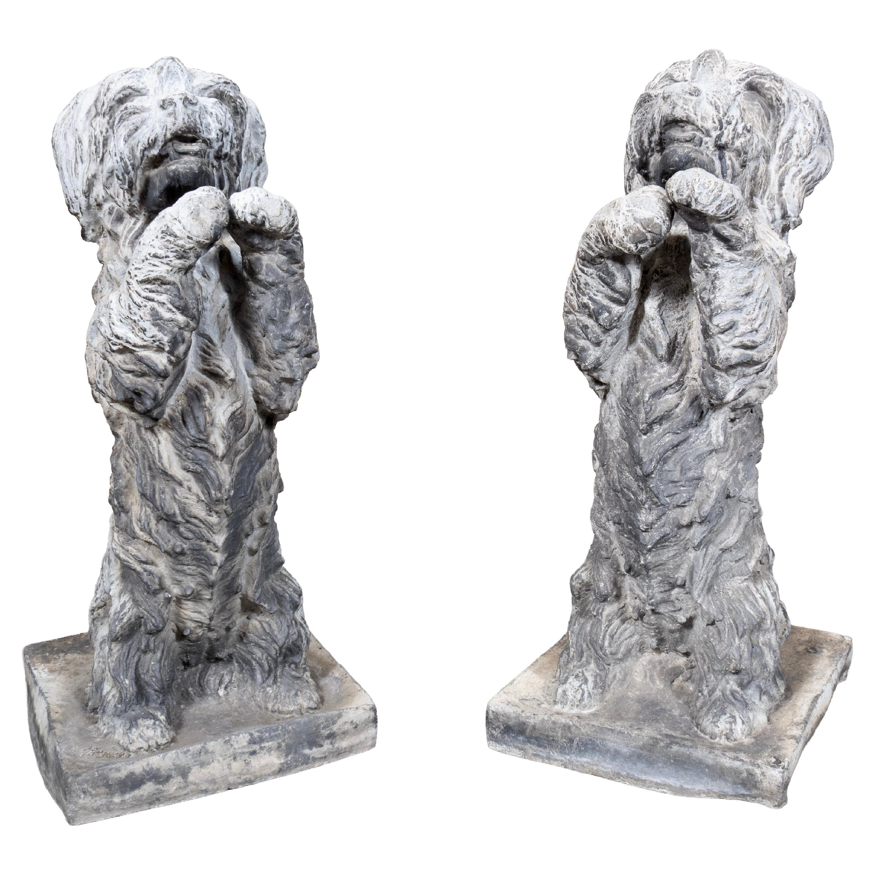 Pair Of Victorian Lead Spaniels For Sale