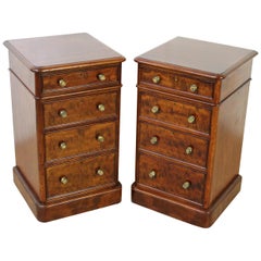 Pair of Victorian Mahogany Bedside Chests by Heal and Son of London