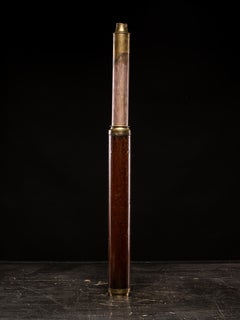 Pair of Victorian Mahogany-Brass Telescopes,  1st half 20th C.