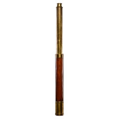 Pair of Victorian Mahogany-Brass Telescopes,  1st half 20th C.