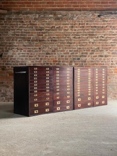 Pair of Victorian Mahogany Haberdashery Cabinets England circa 1850