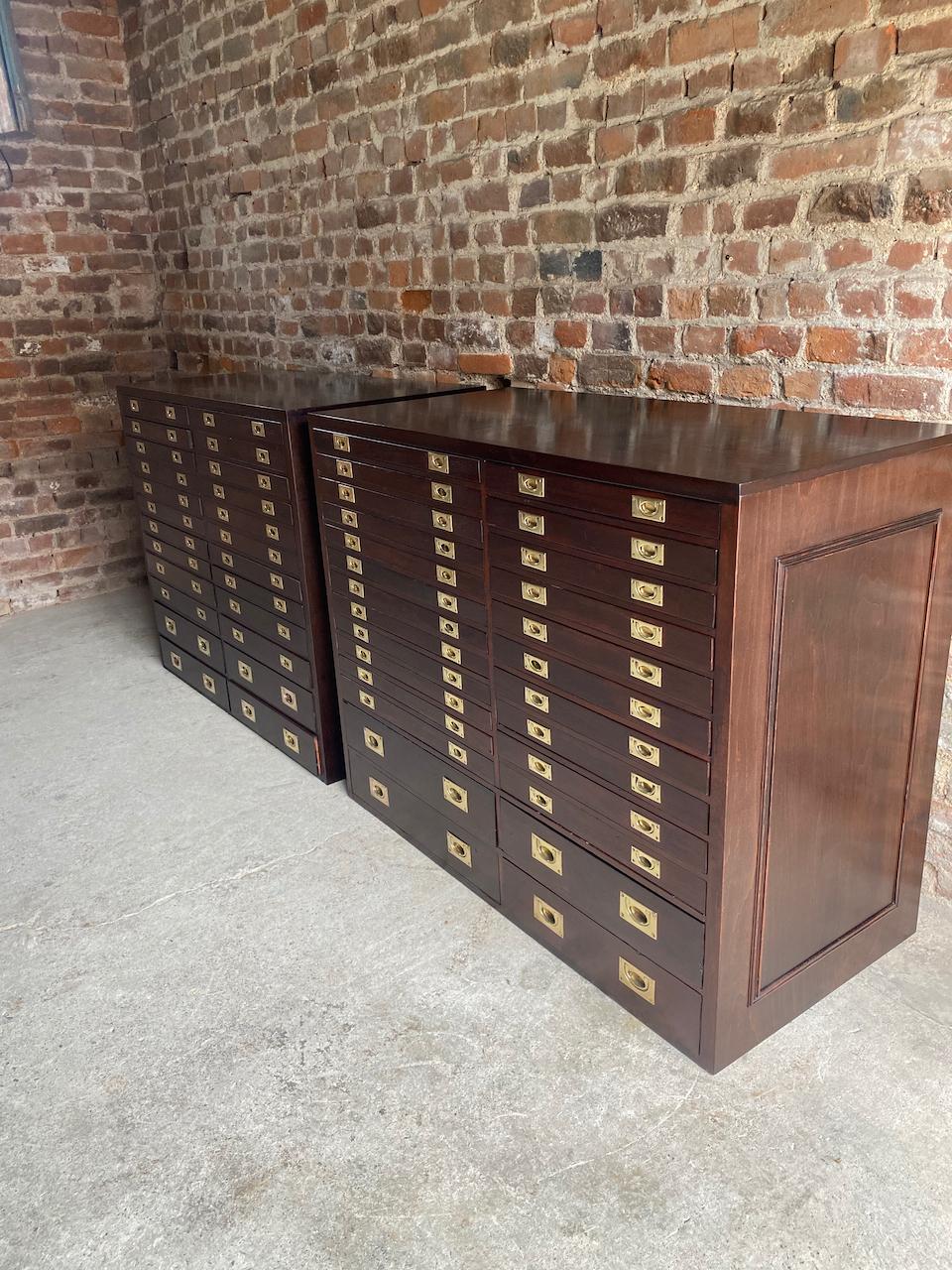 Mid-19th Century Pair of Victorian Mahogany Haberdashery Cabinets England circa 1850 For Sale