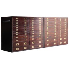 Pair of Victorian Mahogany Haberdashery Cabinets England circa 1850