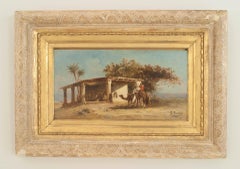 Pair of Victorian Middle Eastern Scene Oil Paintings