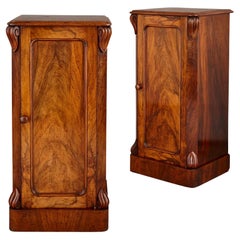 Pair of Victorian Period Walnut Bedside Cabinets by Lamb of Manchester