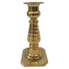 Victorian Brass Candlesticks, Push Up Design, England, 1920