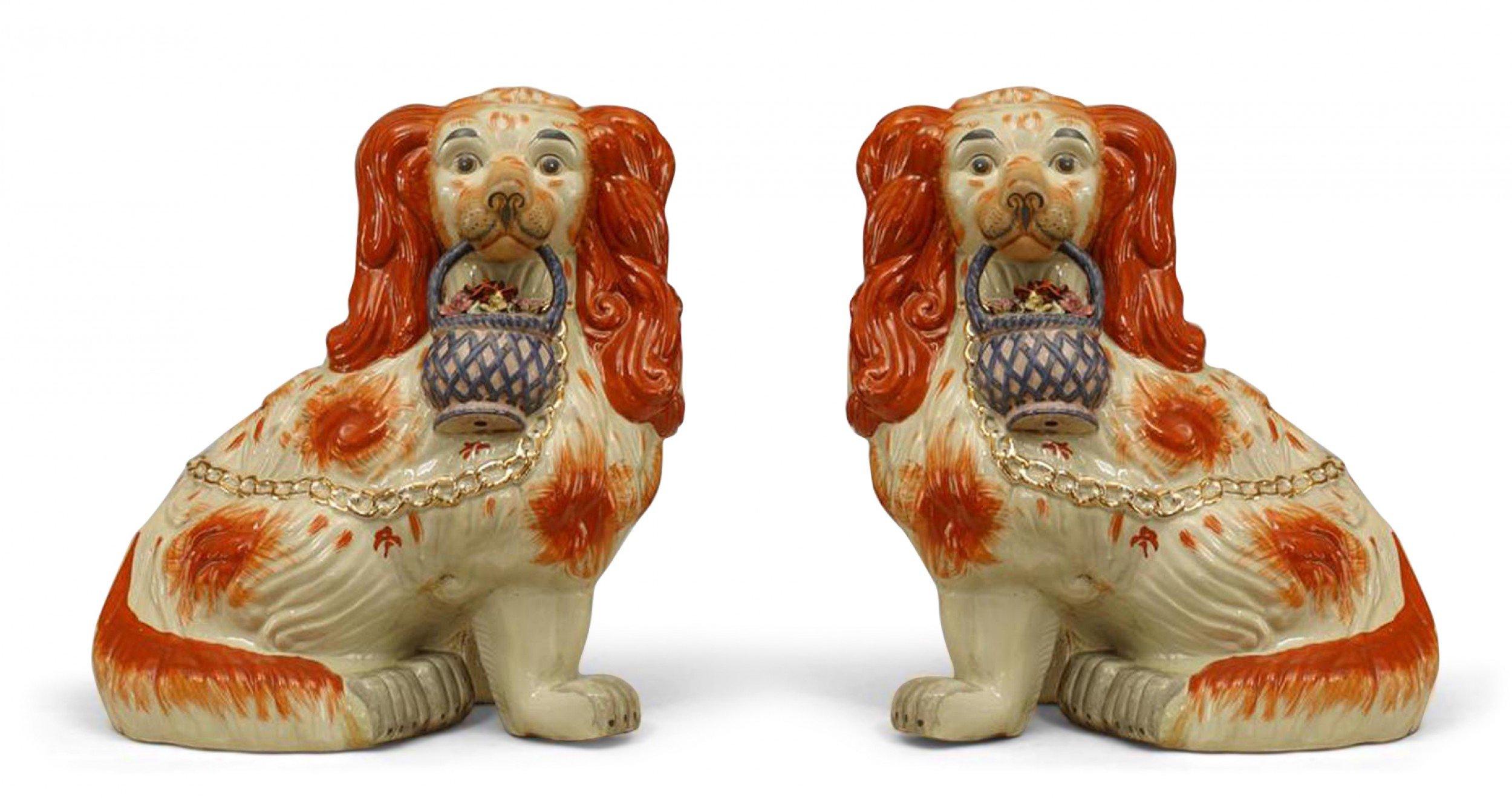 19th Century Pair of Victorian Porcelain Staffordshire Figures For Sale