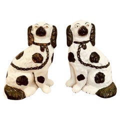 Pair Of Victorian Quality Staffordshire Dogs