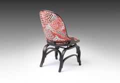 Pair of Victorian Reclining Chairs, Upholstered in Pierre Frey Broderie La Roche