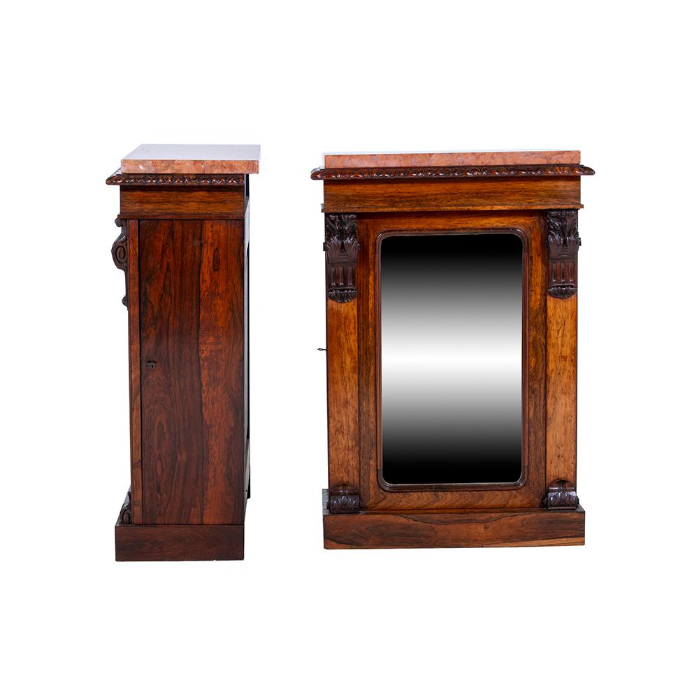Pair of Victorian Rosewood Side Cabinets  For Sale 1