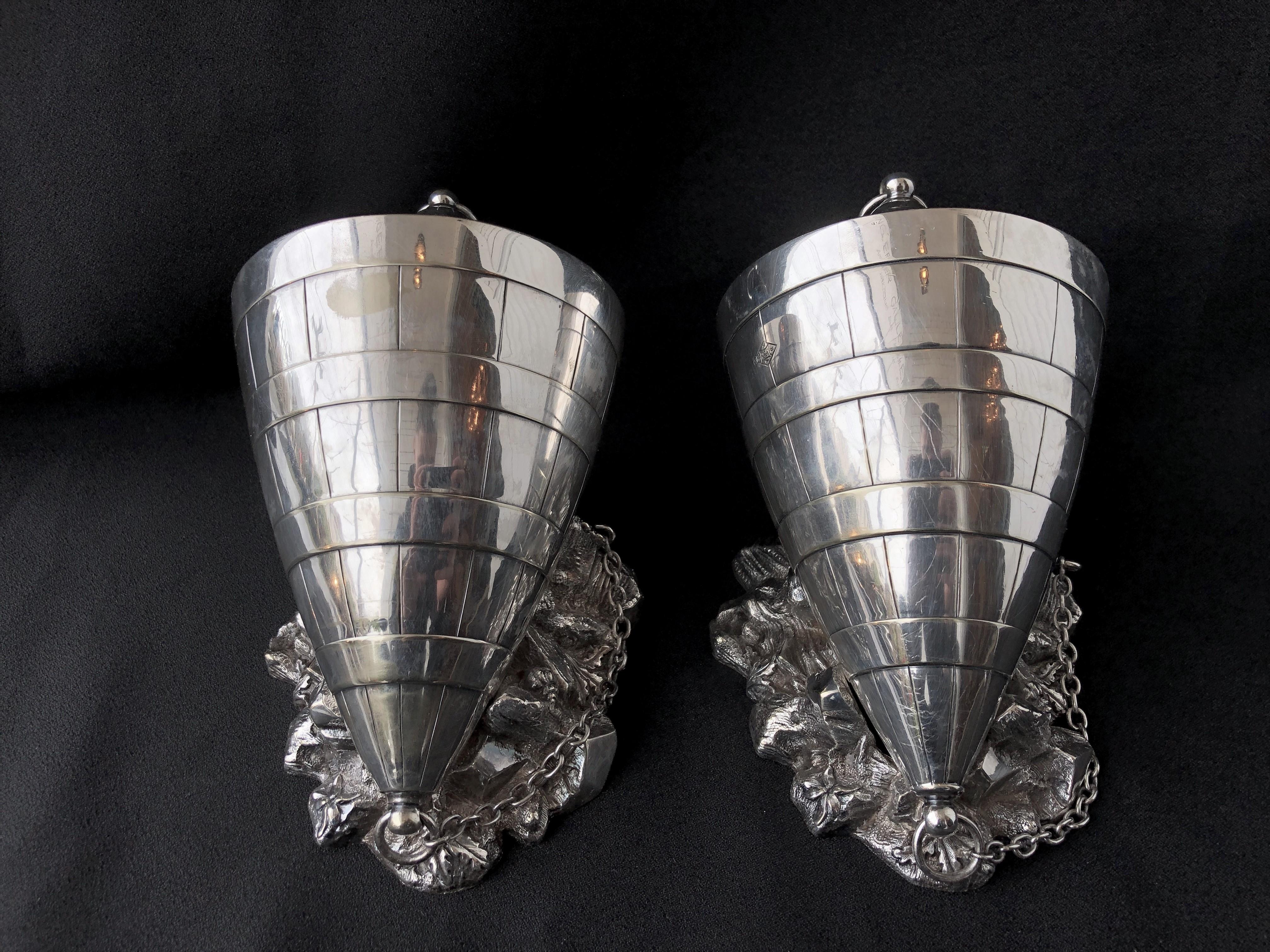Pair of Victorian Sheffield Silverplate Spoon Warmers by Atkin Brothers, Buoy For Sale 1
