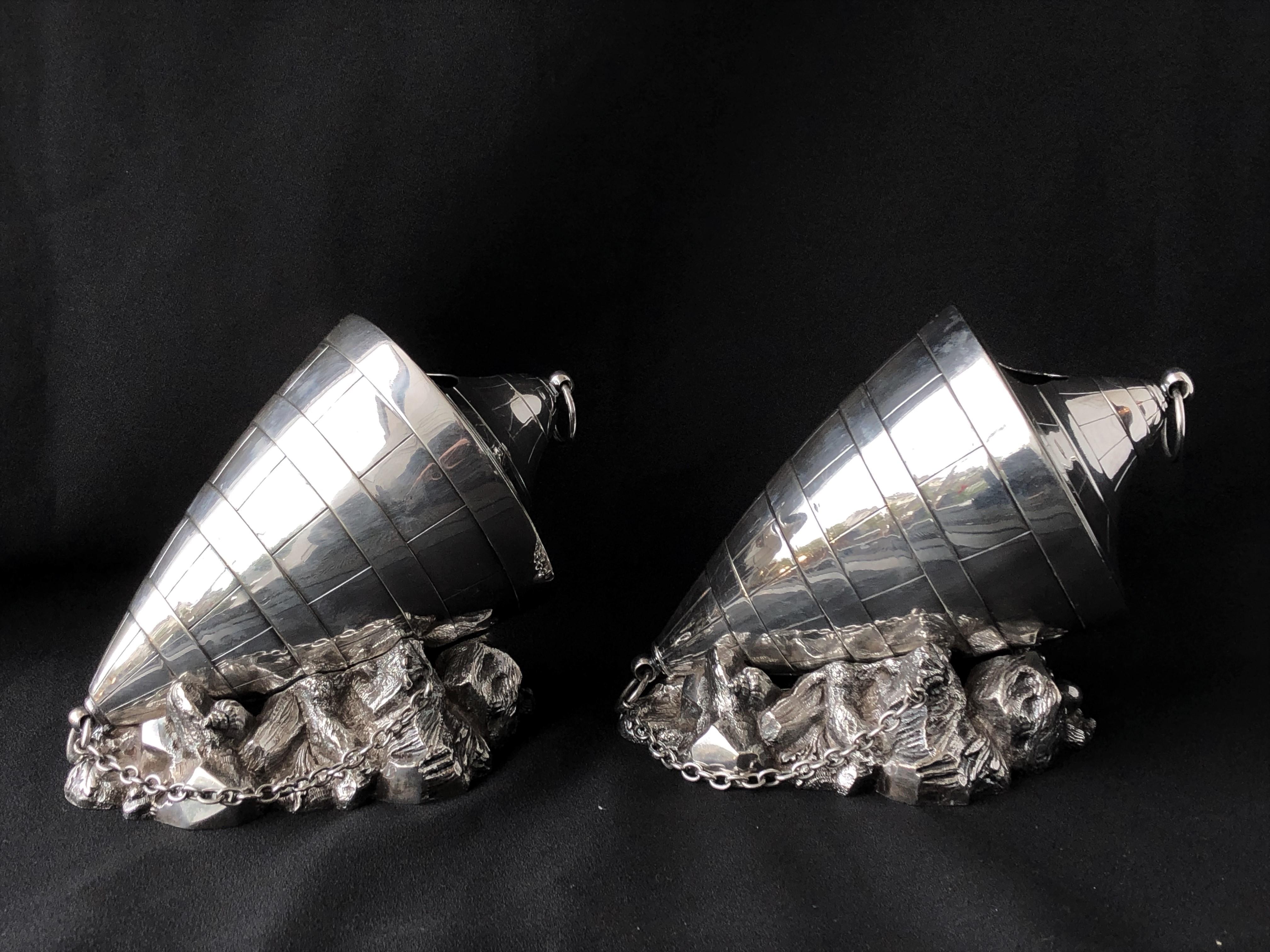 Pair of Victorian Sheffield Silverplate Spoon Warmers by Atkin Brothers, Buoy For Sale 2