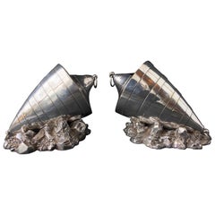 Pair of Victorian Sheffield Silverplate Spoon Warmers by Atkin Brothers, Buoy