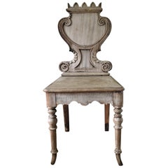 Pair of Victorian Shield Back Chairs in Bleached Oak
