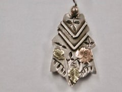 Pair of Victorian Silver Aesthetic Movement Earrings, Dated Circa 1880
