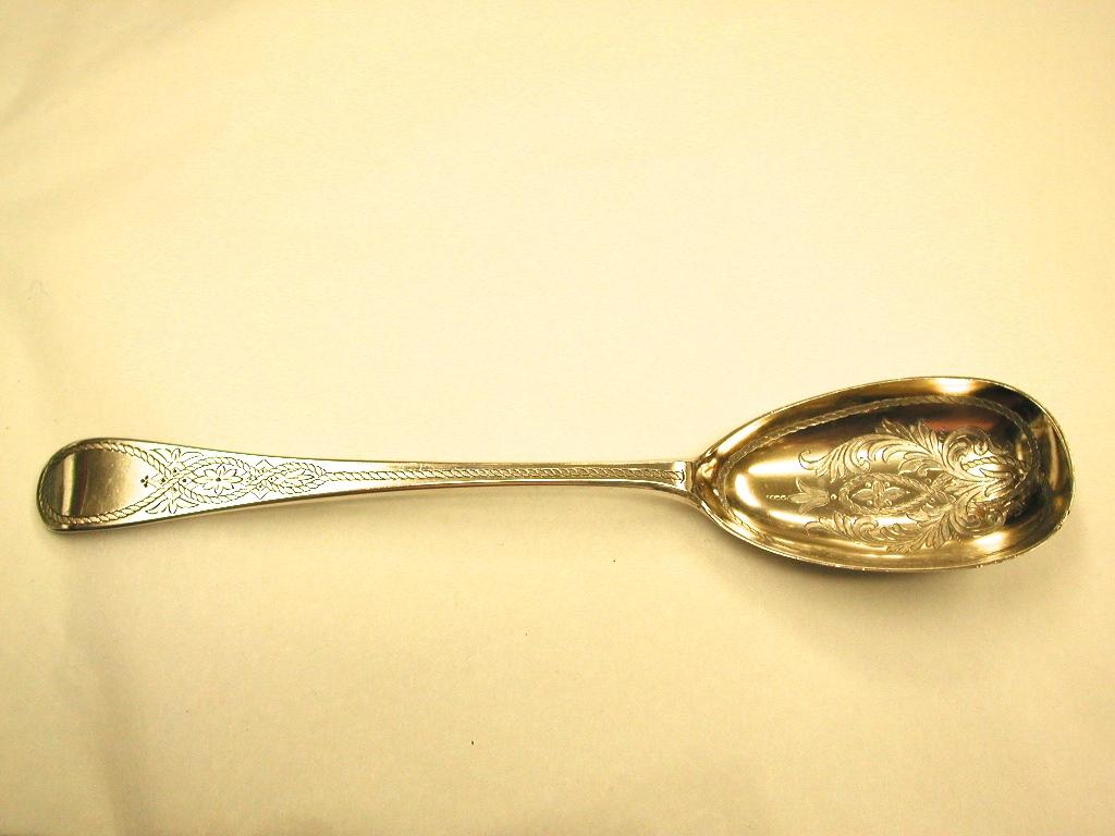 Late 19th Century Pair of Victorian Silver Berry Spoons, Newcastle 1878, Christian J Reid