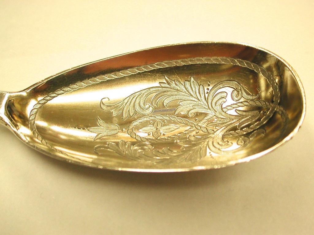 Sterling Silver Pair of Victorian Silver Berry Spoons, Newcastle 1878, Christian J Reid