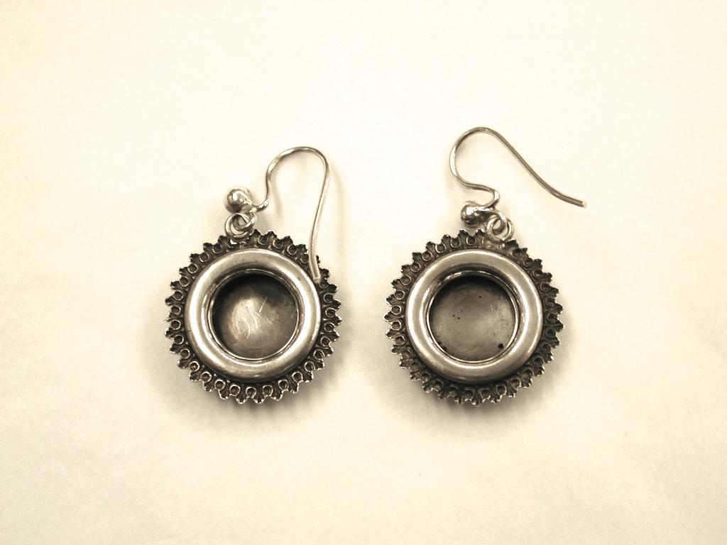 Pair of Victorian Silver Earrings, Dated circa 1880 1