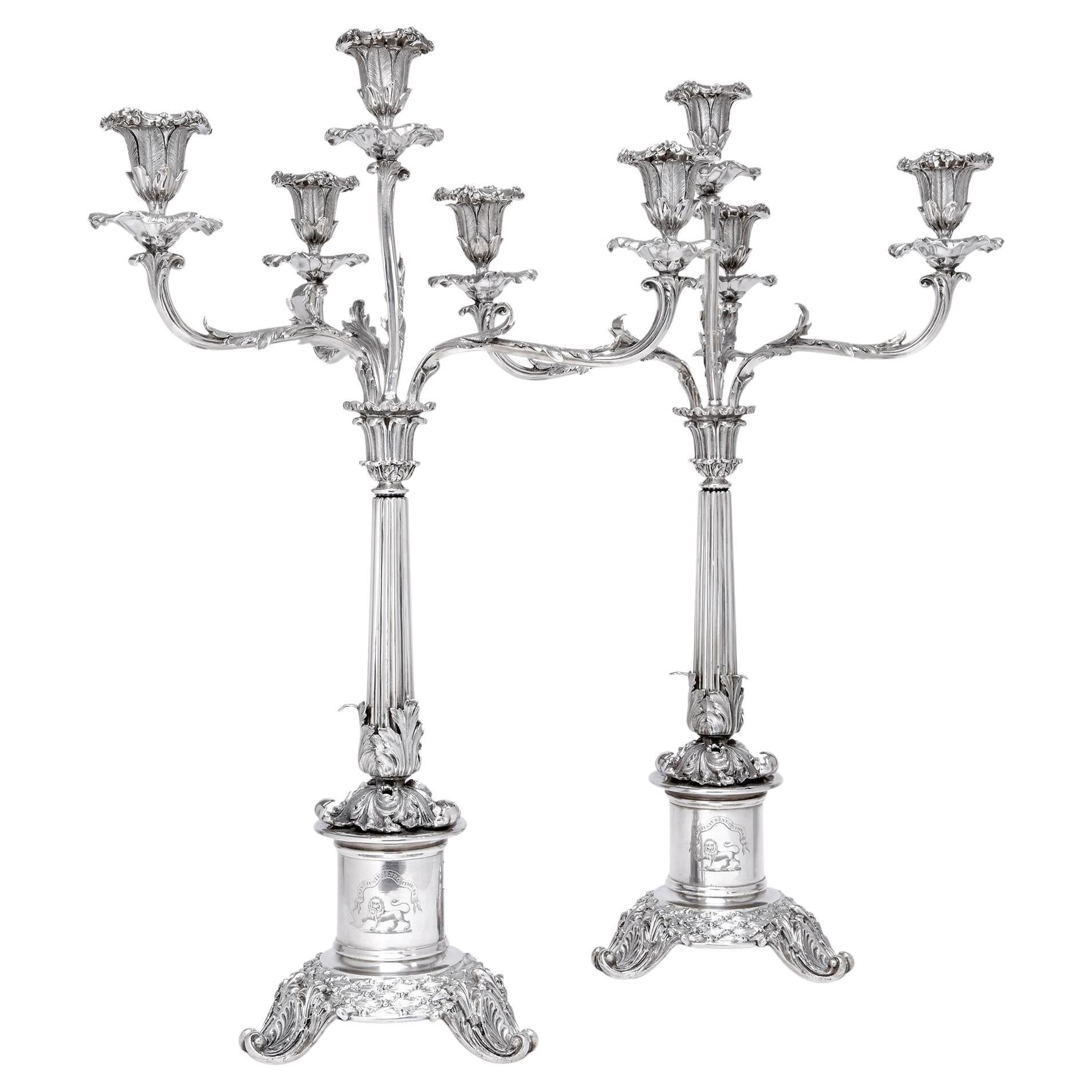 Pair of Heirloom 700 Oneida Silver Plate Candelabra at 1stDibs