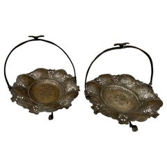Pair of Victorian Silver Plated Bon-Bon 'Sweets' Dishes