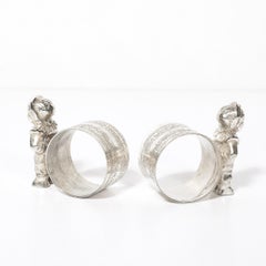 Pair of Victorian Silver-Plated 'Eton Boy' Napkin Holders