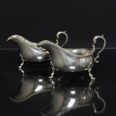 Paire de saucières victoriennes en argent, 1898