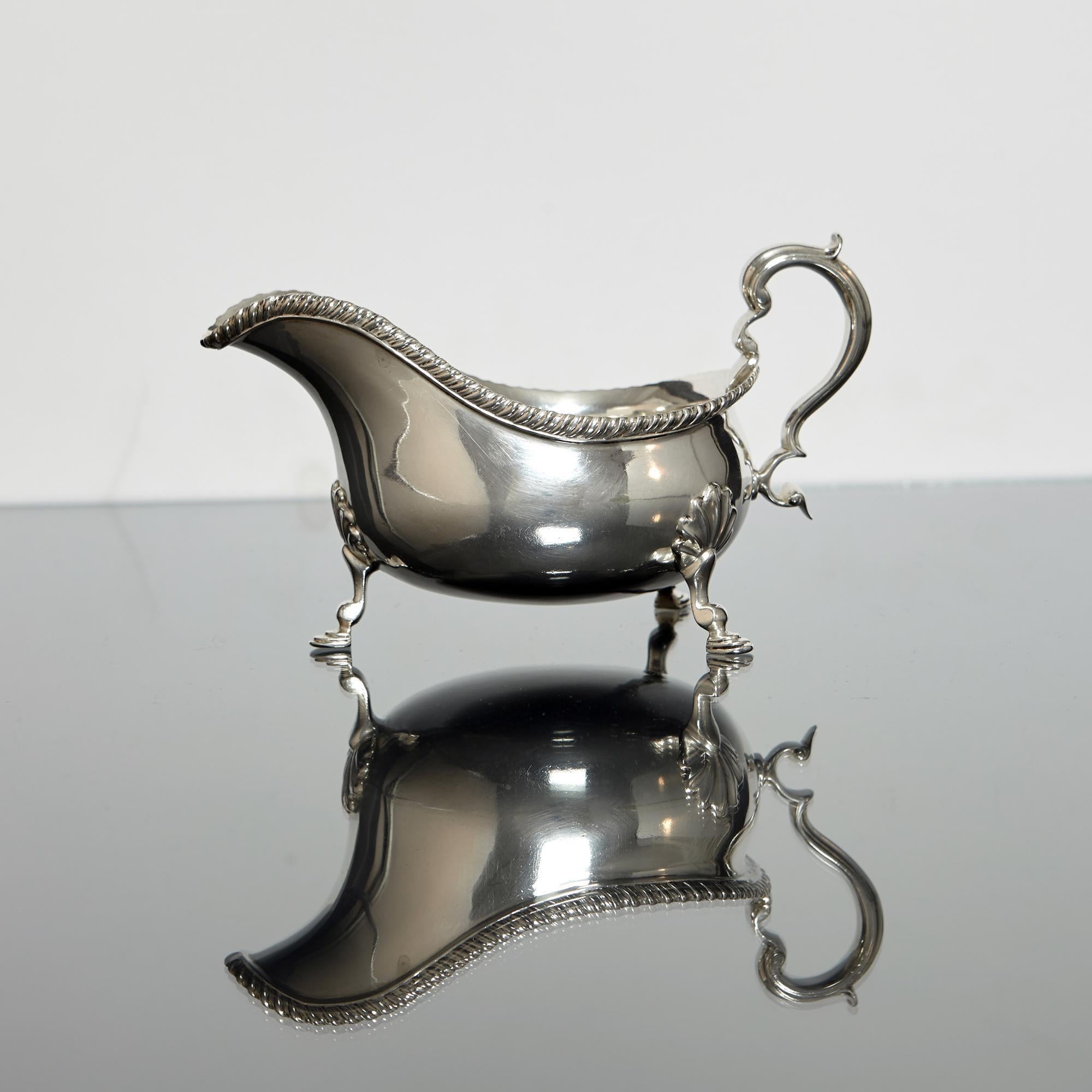 George III Pair of Victorian Silver Sauce Boats, 1898