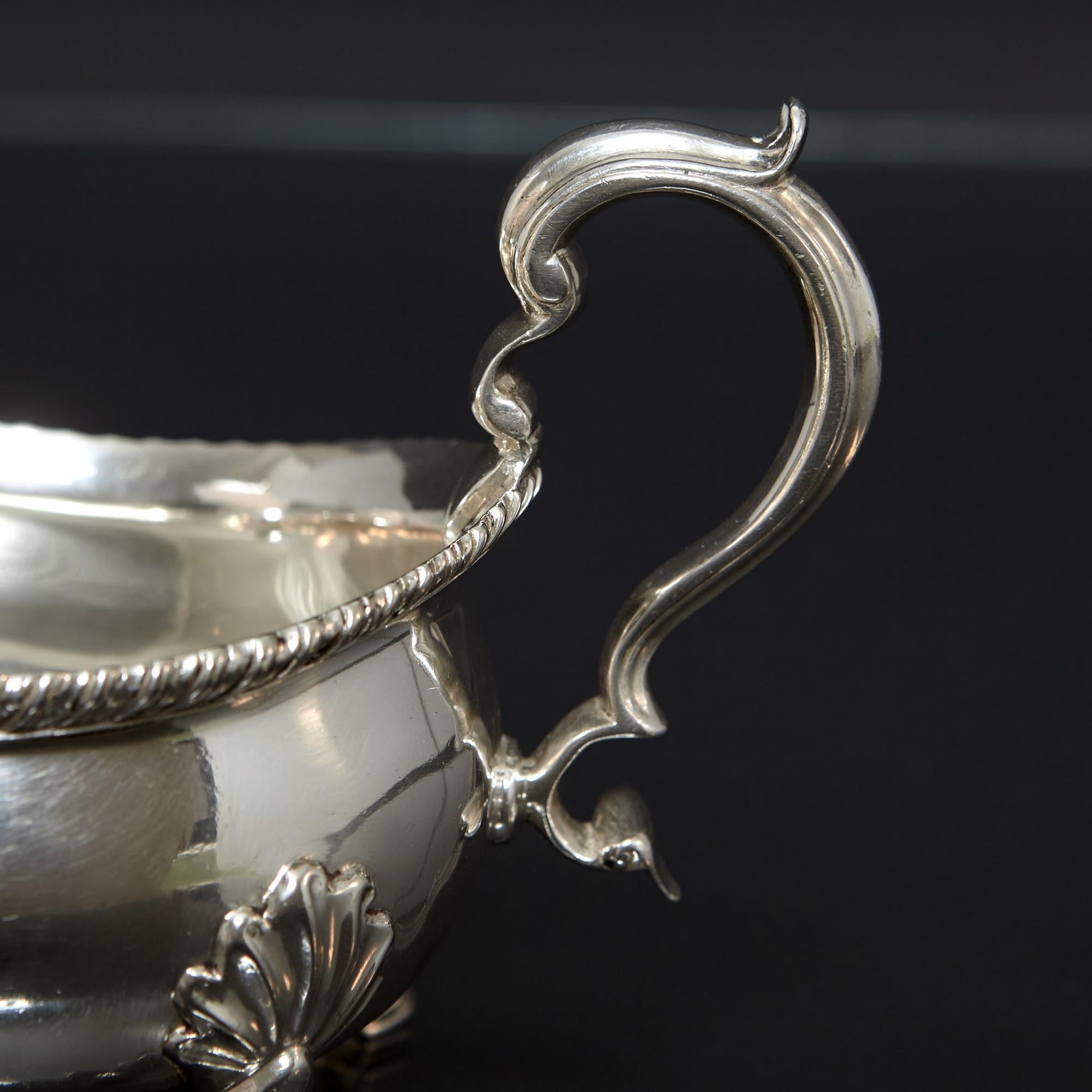 English Pair of Victorian Silver Sauce Boats, 1898