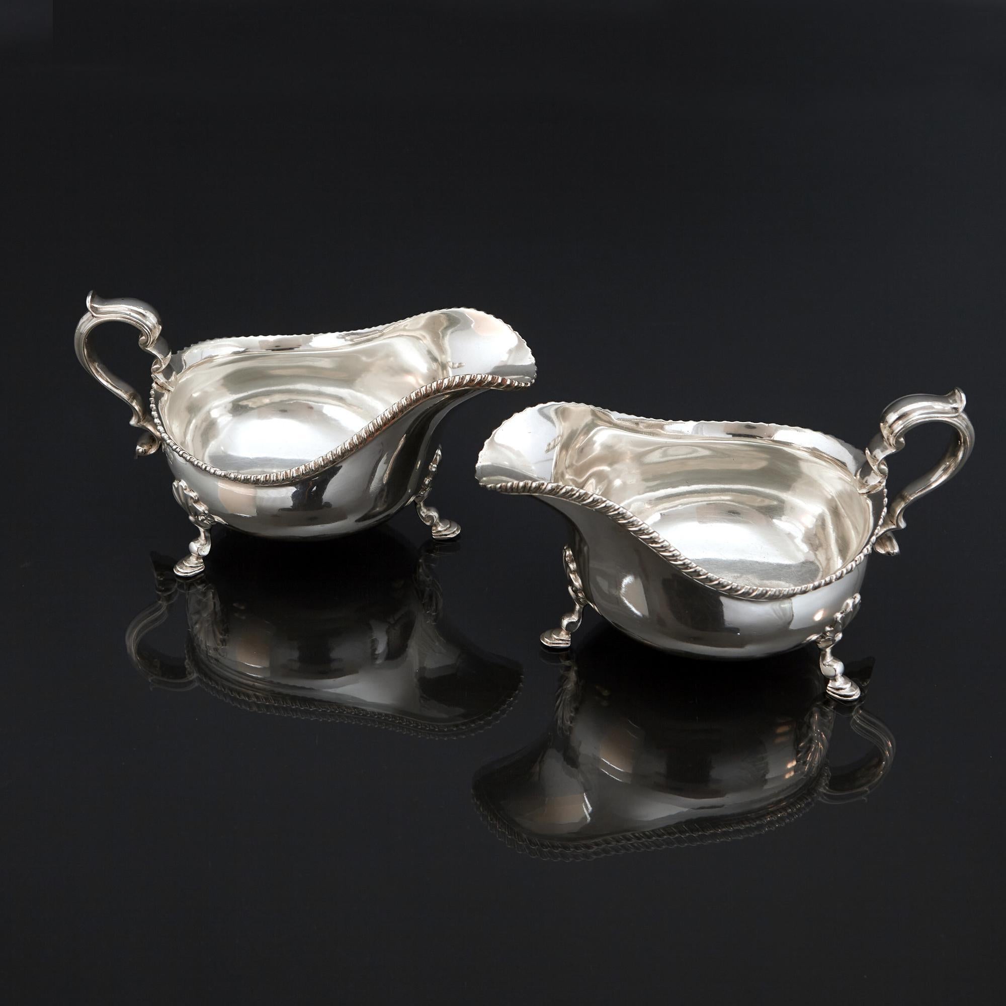 Pair of Victorian Silver Sauce Boats, 1898 2
