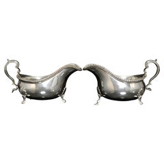 Pair of Victorian Silver Sauce Boats, 1898