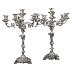 Paire de candélabres victoriens à six lumières