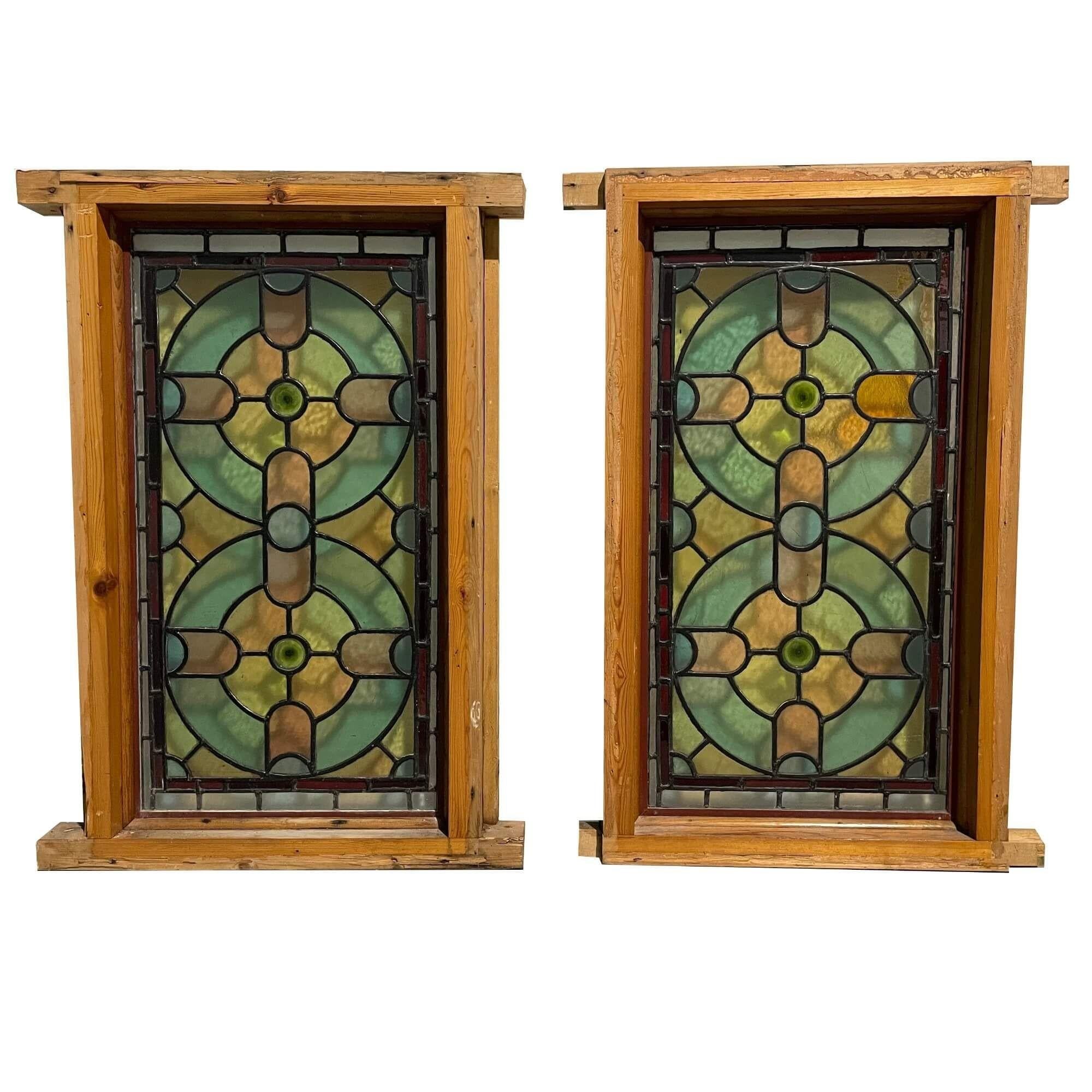 victorian stained glass panels