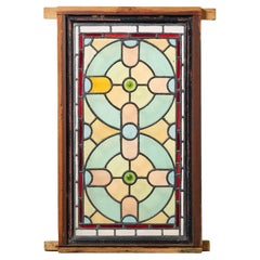 Coppia di pannelli per finestre in vetro colorato di epoca vittoriana