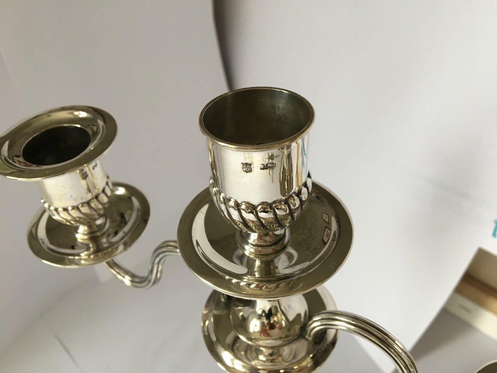 Pair of Victorian Sterling Silver Candelabra by Horace Woodward & Co For Sale 2