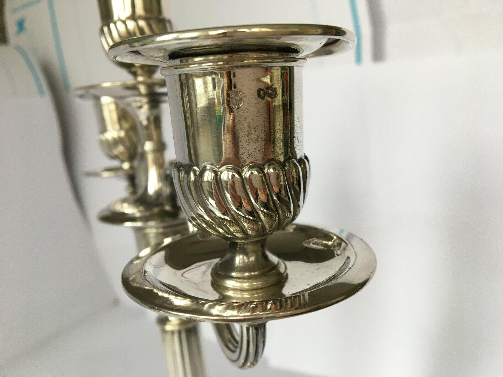 Pair of Victorian Sterling Silver Candelabra by Horace Woodward & Co For Sale 3