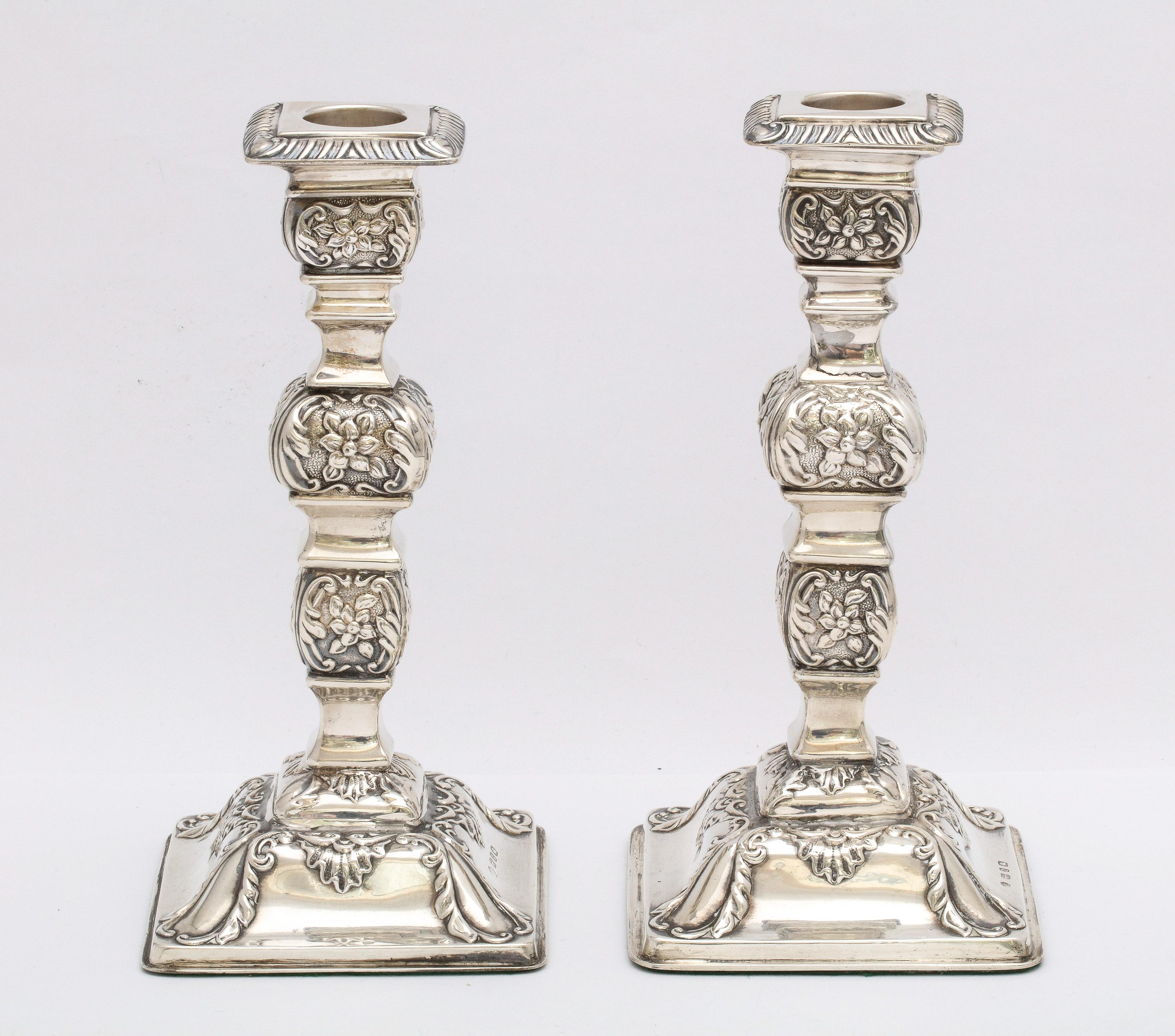 Pair of Victorian Sterling Silver Candlesticks 3