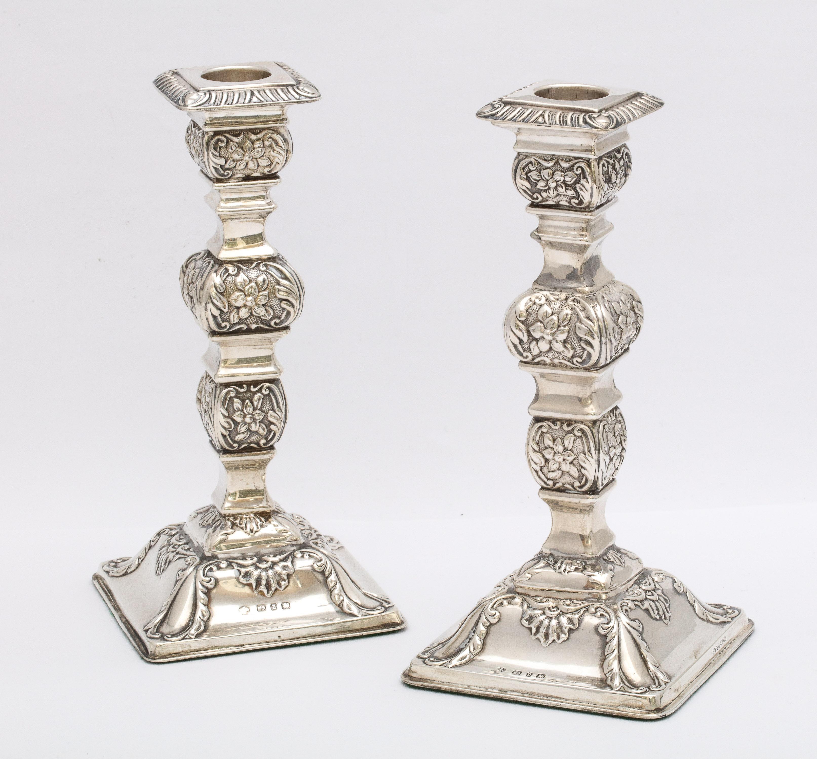 victorian silver candlesticks