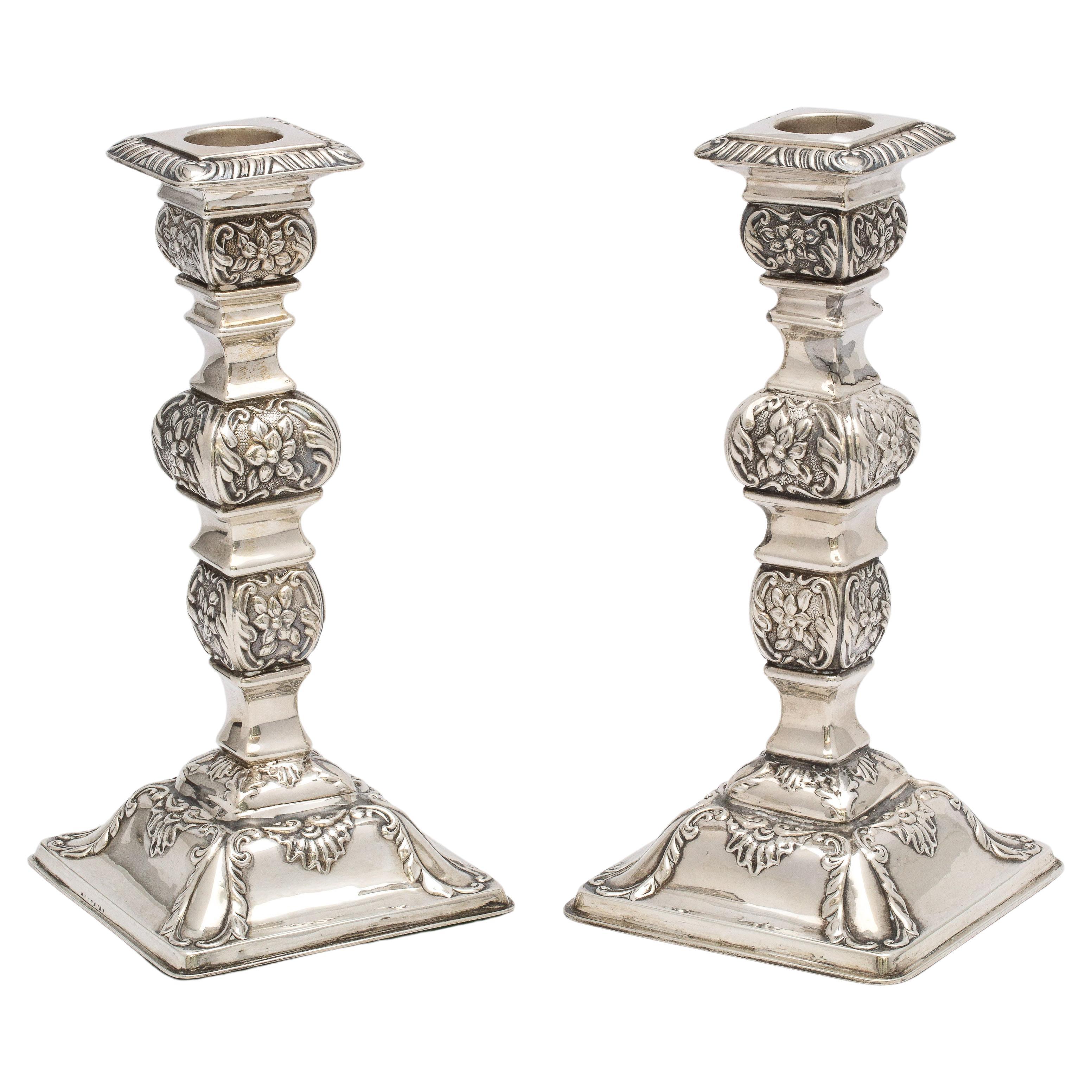 Pair of Victorian Sterling Silver Candlesticks