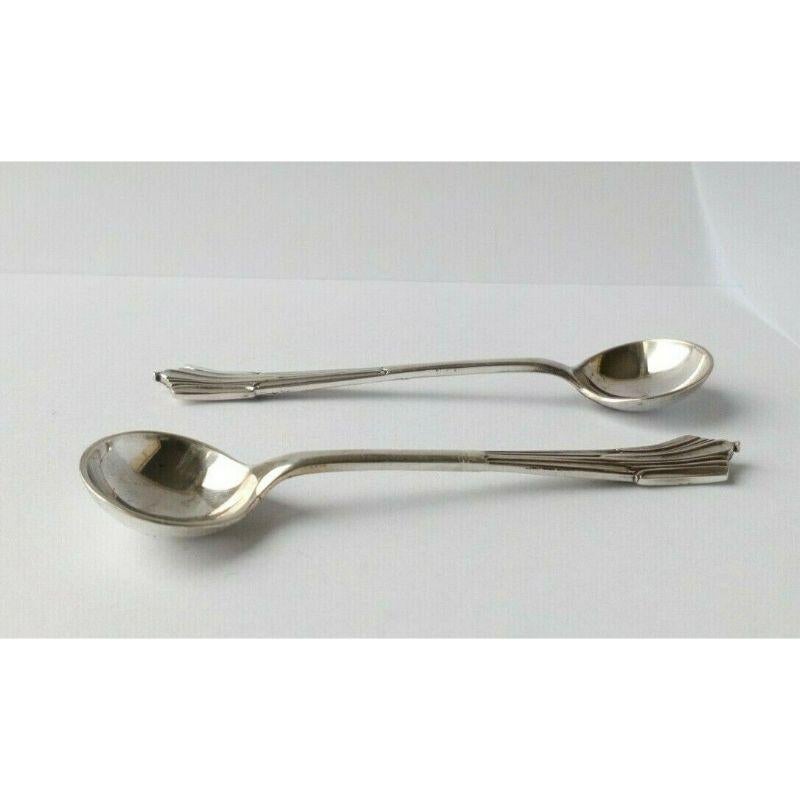 Pair of Victorian Sterling Silver Salt Dips & Spoons by Elkington & Co Ltd, 1898 For Sale 5