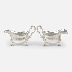 Pair of Victorian Silver Sauce Boats, D and C Houle, 1841, 1039.7 grams