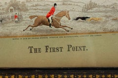 Pair of Victorian Stevengraph Silk Embroidered Equestrian Hunting Scenes