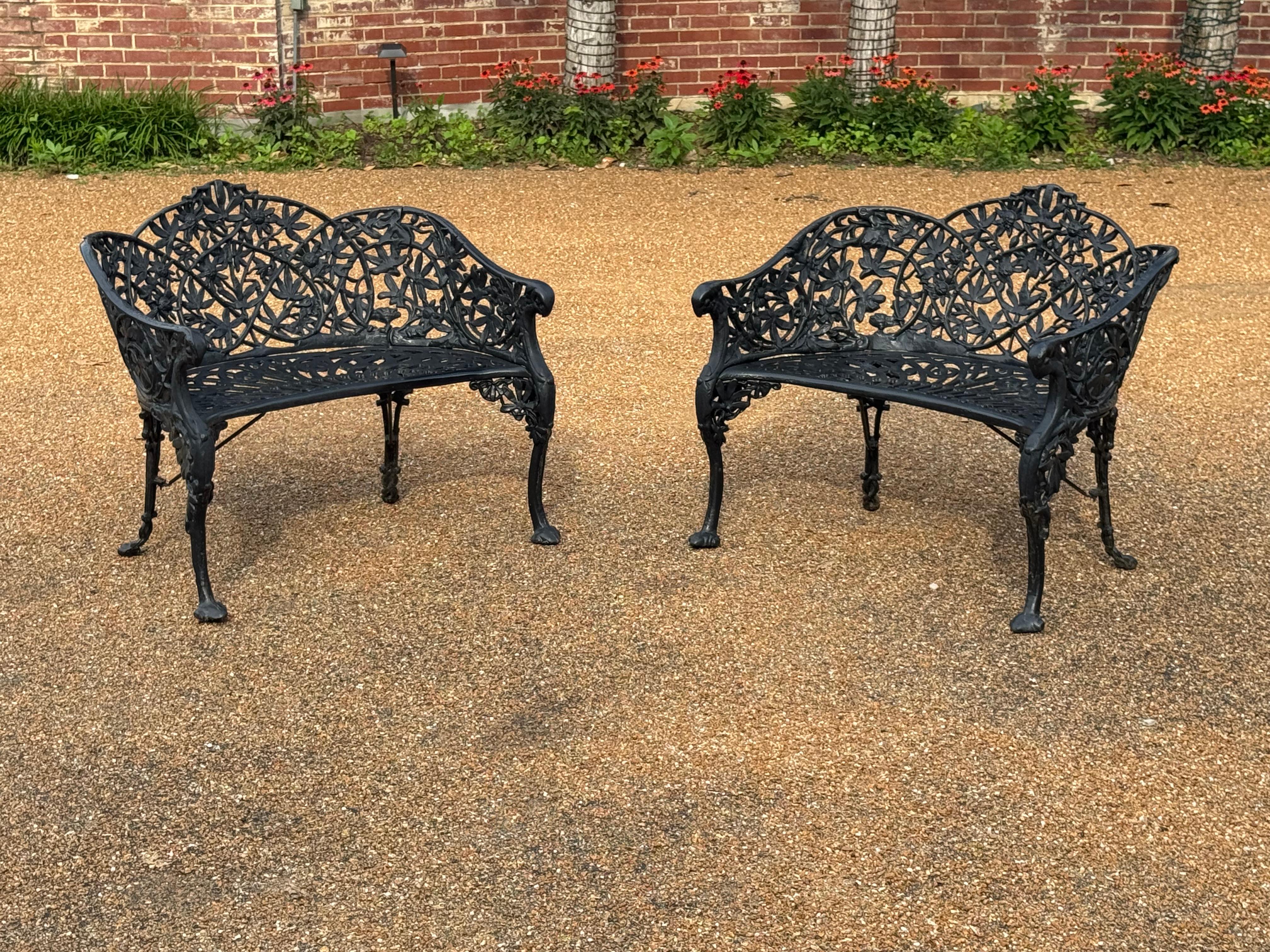 Pair of Victorian Style Cast Iron 