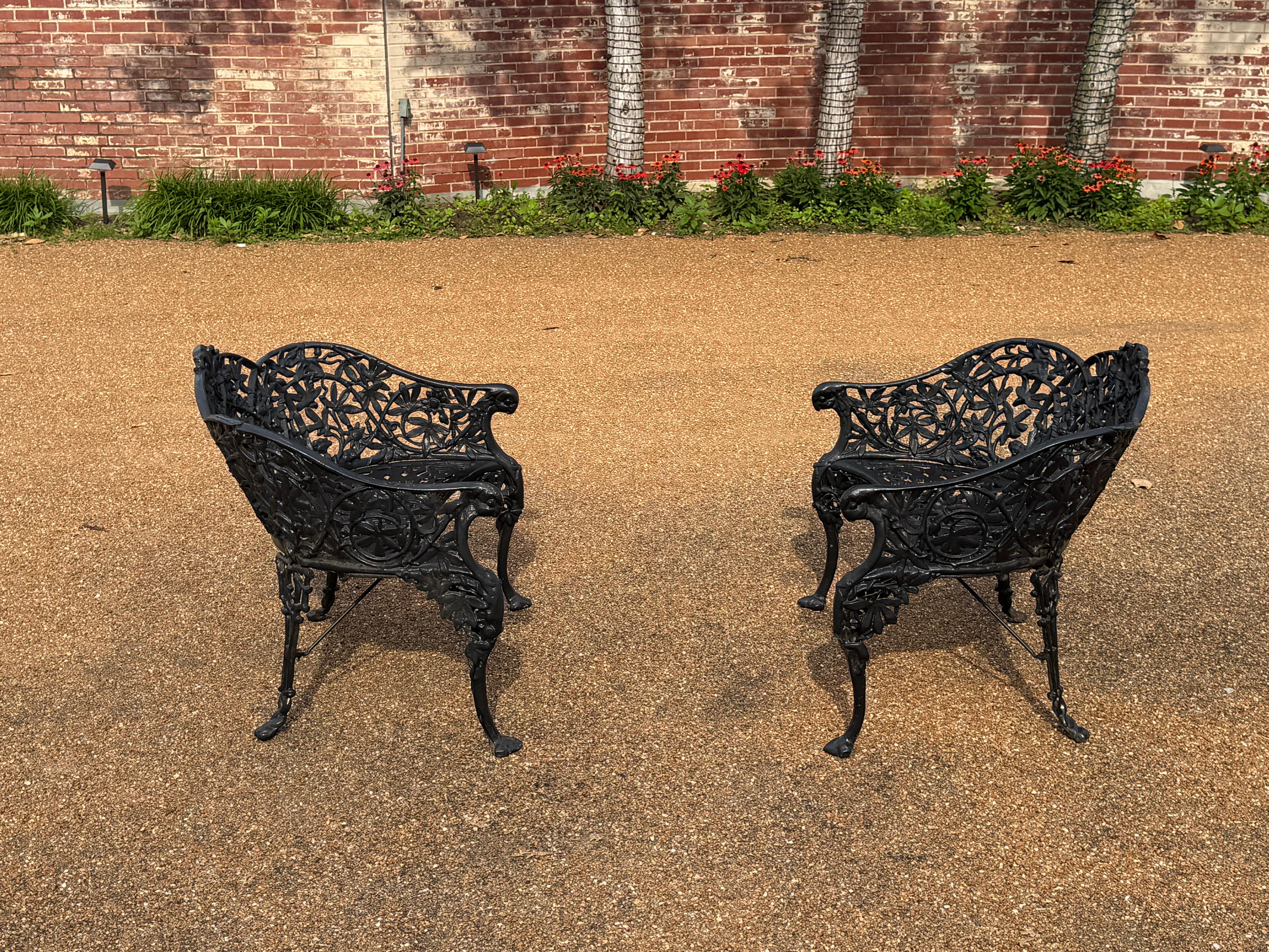 American Pair of Victorian Style Cast Iron 